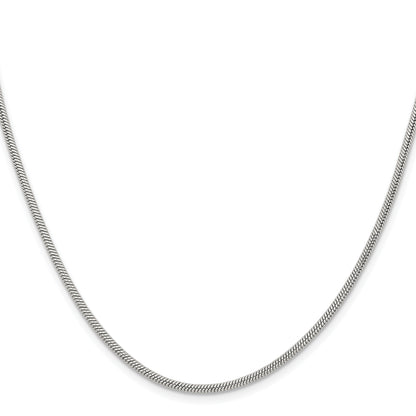 Stainless Steel Chisel Polished 2mm 24 Inch Snake Chain