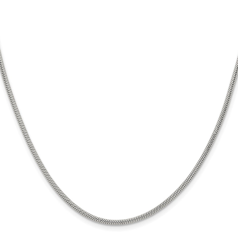 Stainless Steel Chisel Polished 2mm 24 Inch Snake Chain Necklace