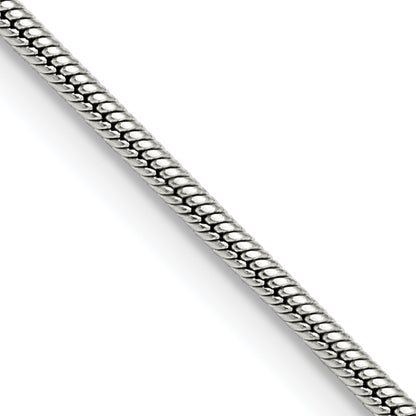 Stainless Steel Chisel Polished 2mm 22 Inch Snake Chain