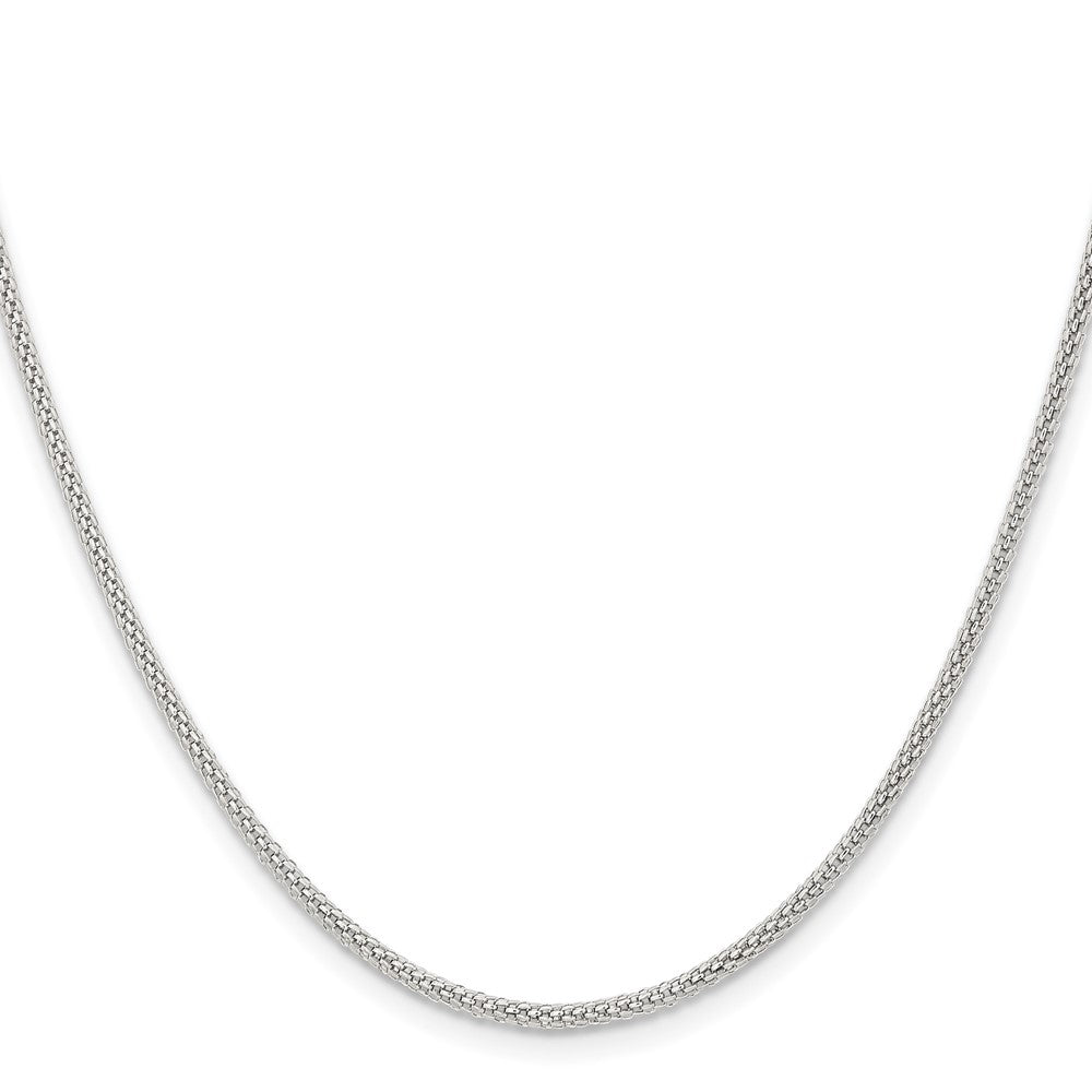 Stainless Steel Chisel Polished 2mm 18 Inch Bismark Chain Necklace
