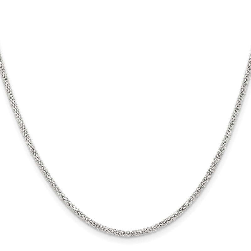 Stainless Steel Chisel Polished 2mm 18 Inch Bismark Chain Necklace