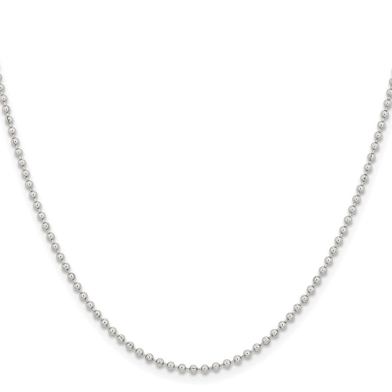 Stainless Steel Chisel Polished 2mm 30 Inch Ball Chain Necklace
