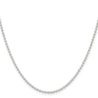 Stainless Steel Chisel Polished 2mm 18 Inch Ball Chain Necklace