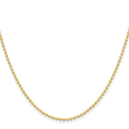 Stainless Steel Chisel Polished Yellow Ip-Plated 2mm 24 Inch Ball Chain Necklace