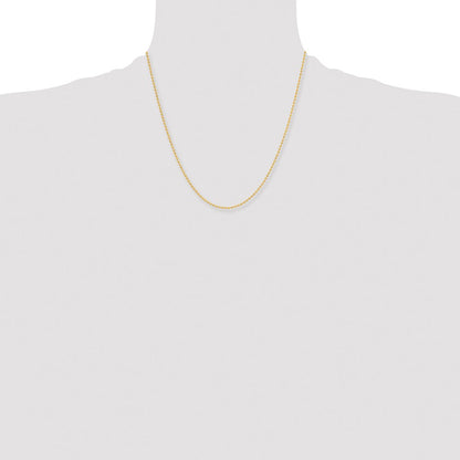 Stainless Steel Chisel Polished Yellow Ip-Plated 2mm Ball Chain Necklace