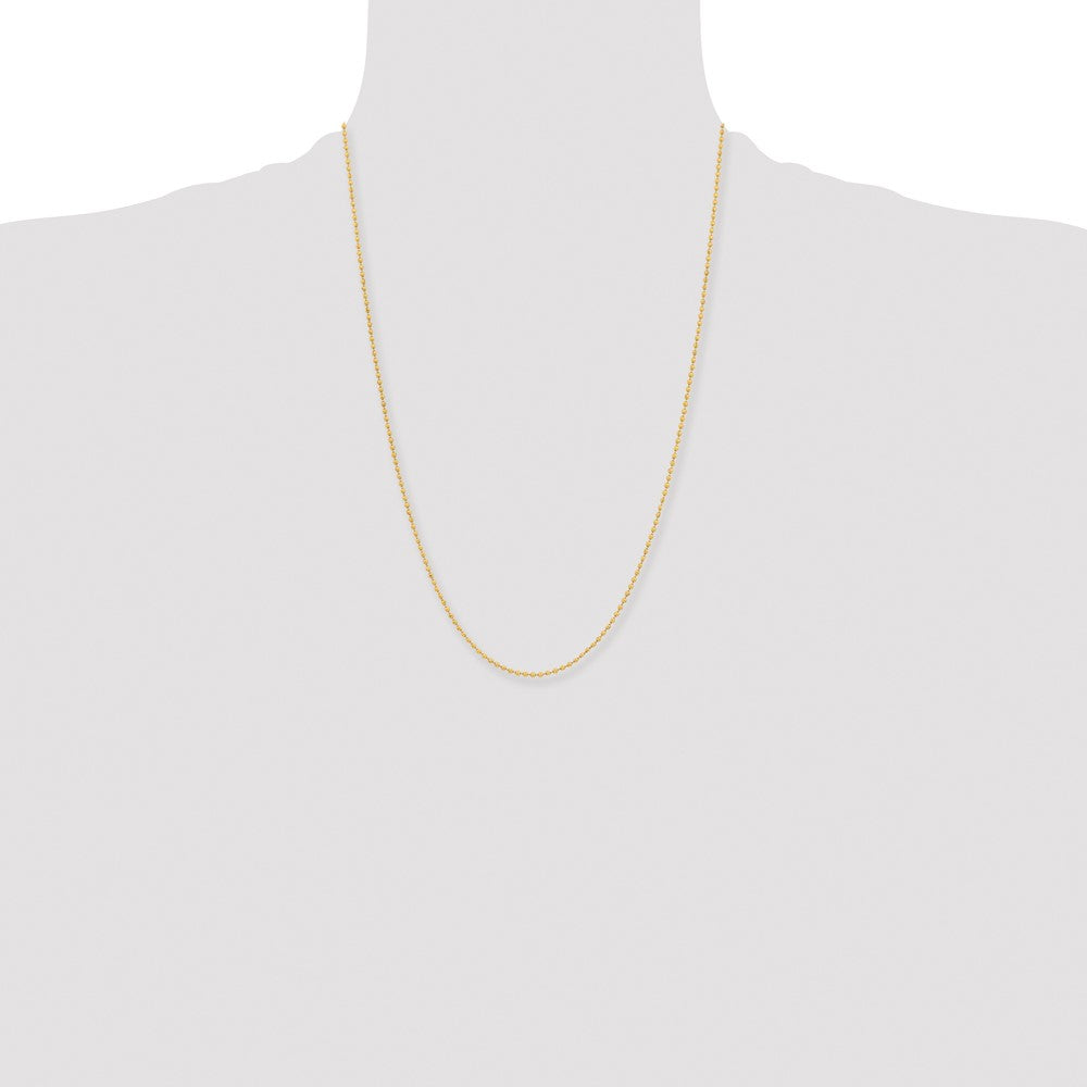 Stainless Steel Chisel Polished Yellow Ip-Plated 2mm 24 Inch Ball Chain Necklace