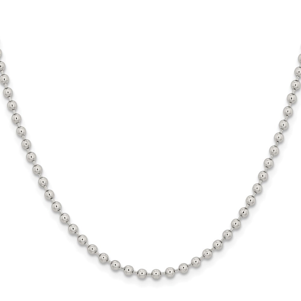 Stainless Steel Chisel Polished 3mm 18 Inch Ball Chain Necklace