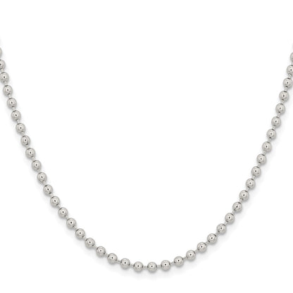 Stainless Steel Chisel Polished 3mm 18 Inch Ball Chain Necklace