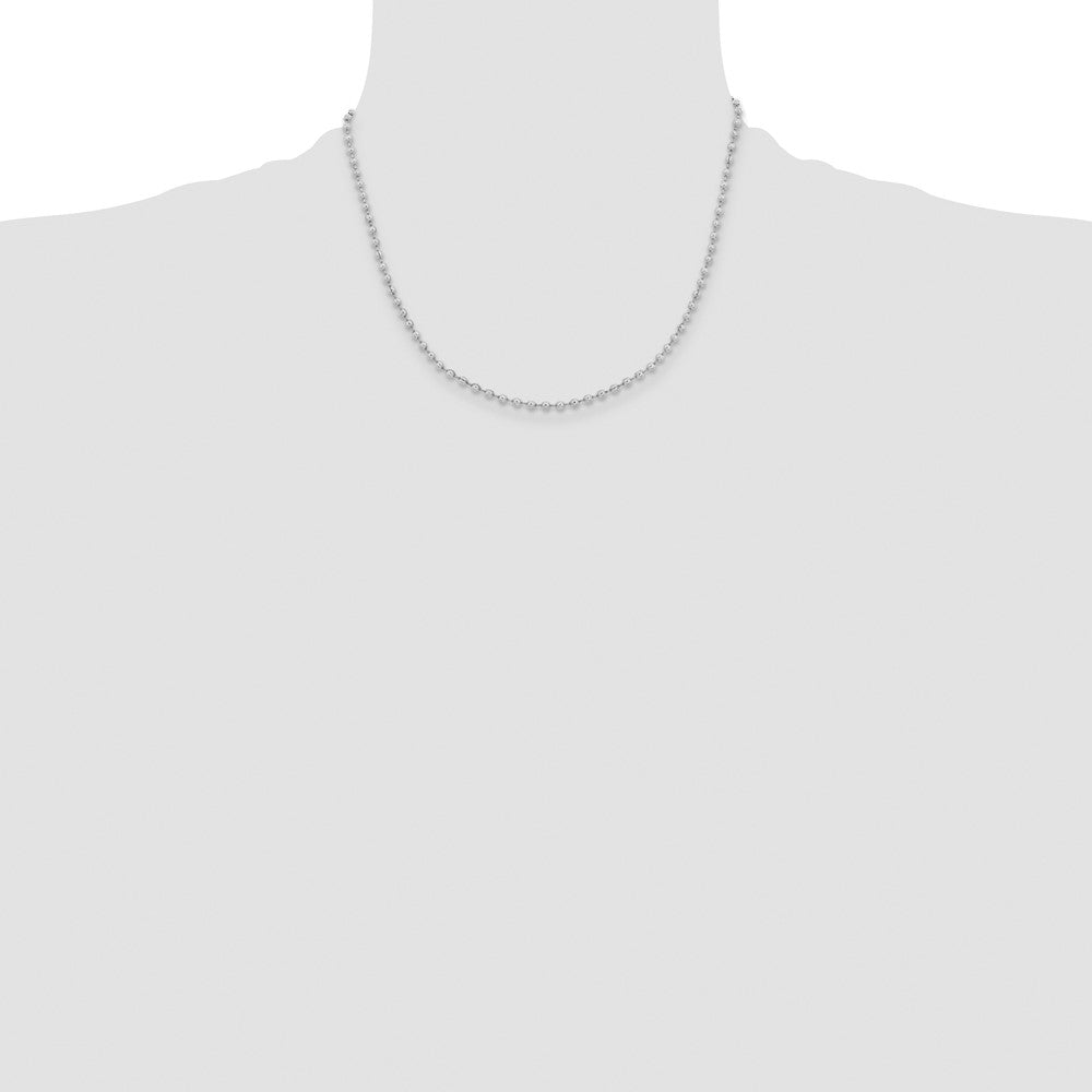 Stainless Steel Chisel Polished 3mm 18 Inch Ball Chain Necklace