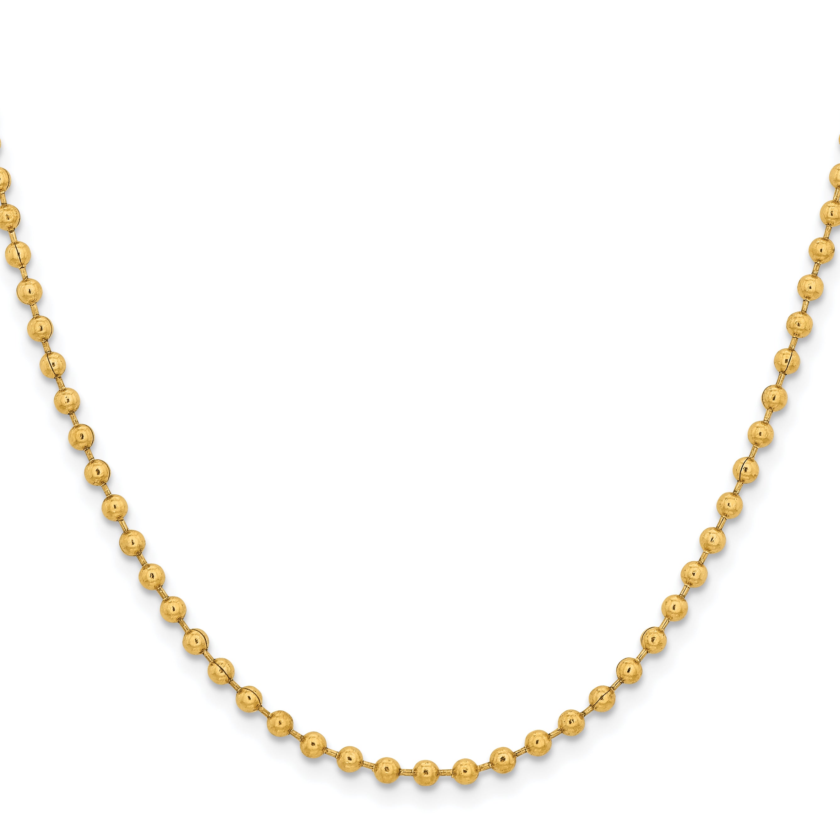 Stainless Steel Chisel Polished Yellow Ip-Plated 3mm 22 Inch Ball Chain