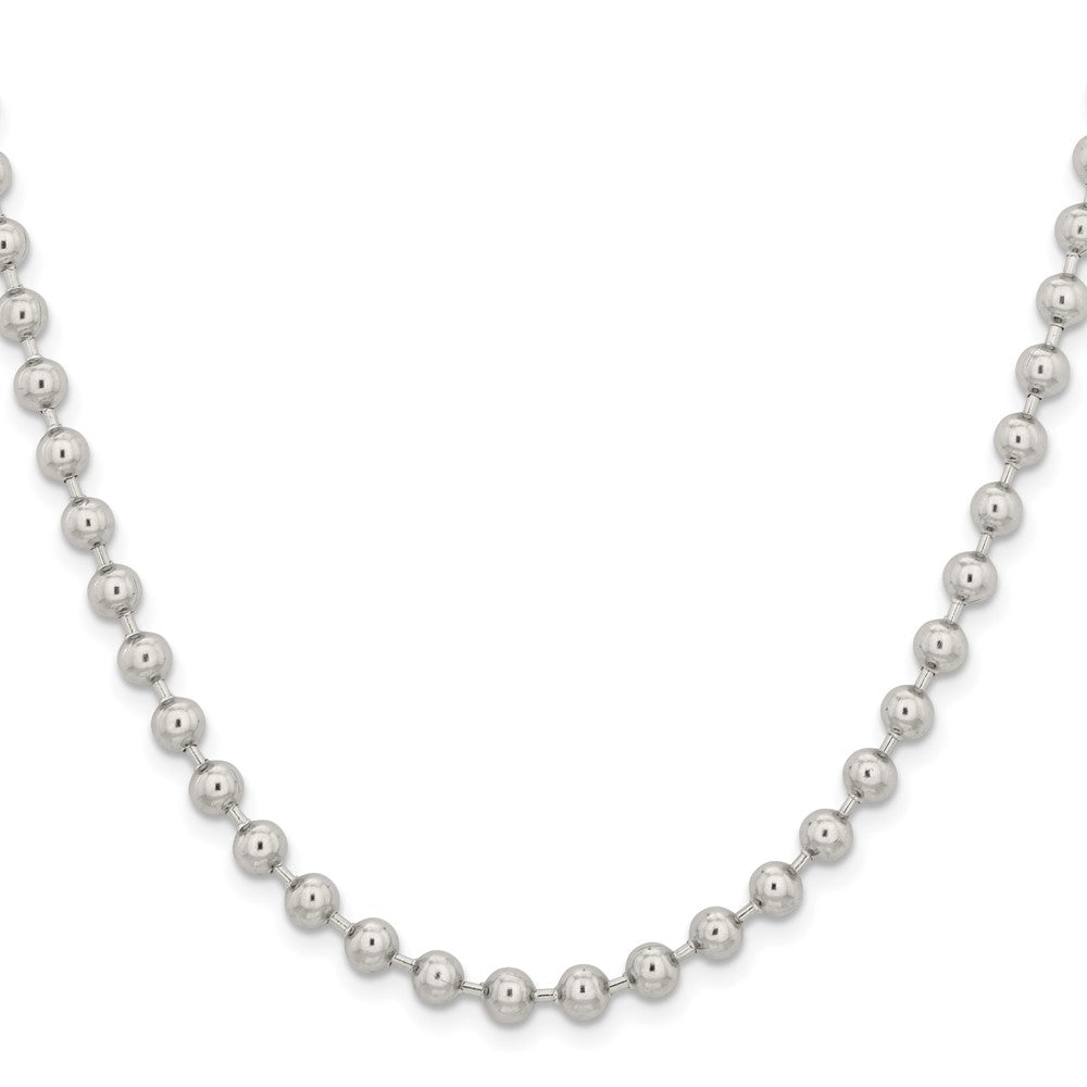 Stainless Steel Chisel Polished 5mm Ball Chain Necklace