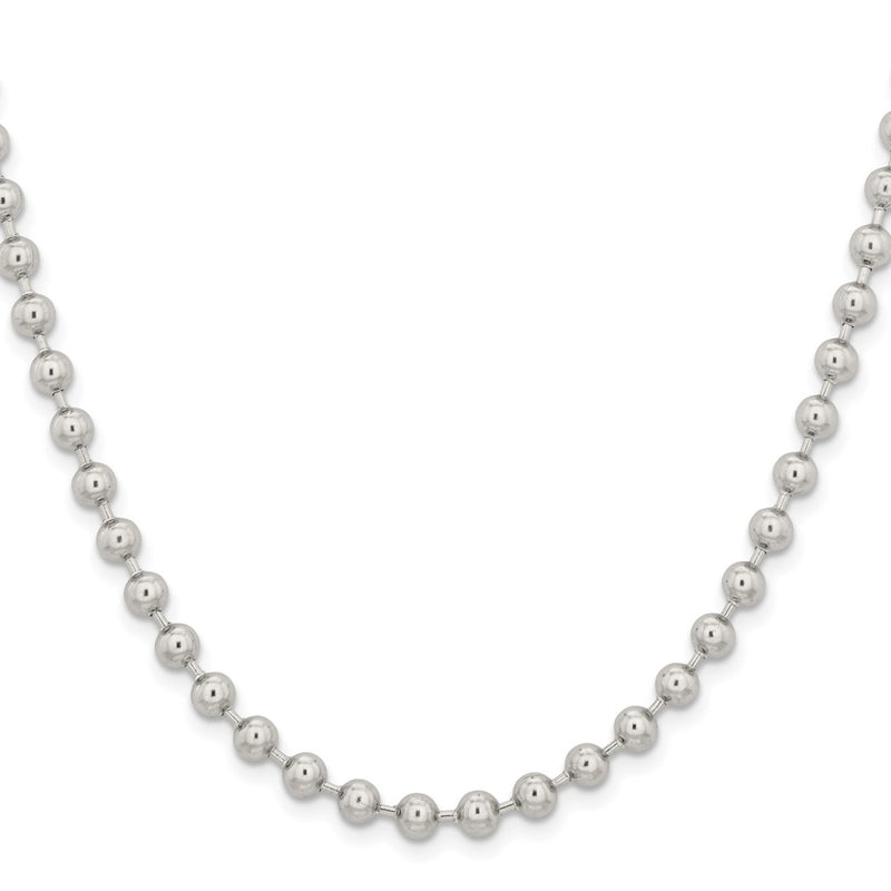 Stainless Steel Chisel Polished 5mm 22 Inch Ball Chain Necklace