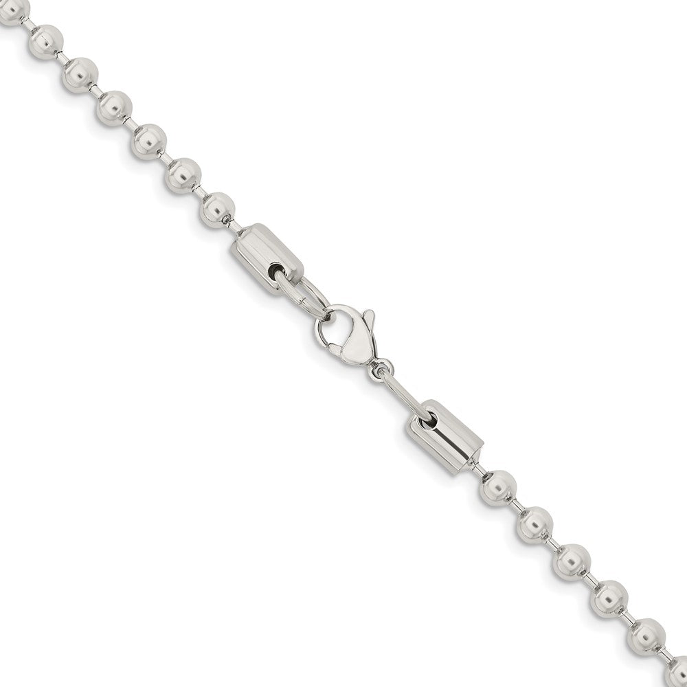 Stainless Steel Chisel Polished 5mm Ball Chain Necklace
