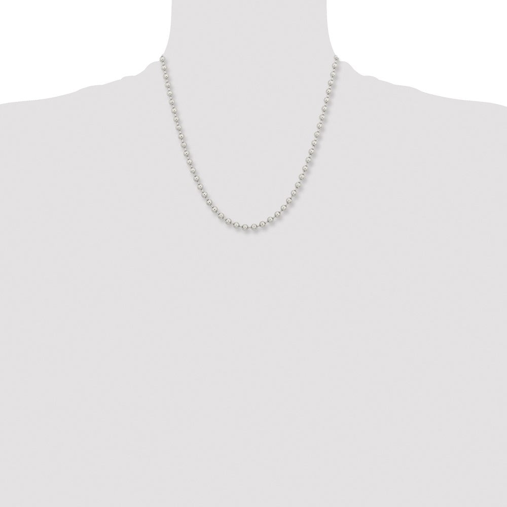 Stainless Steel Chisel Polished 5mm Ball Chain Necklace