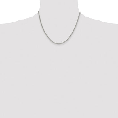 Stainless Steel Chisel Polished 3mm 18 Inch Curb Chain Necklace