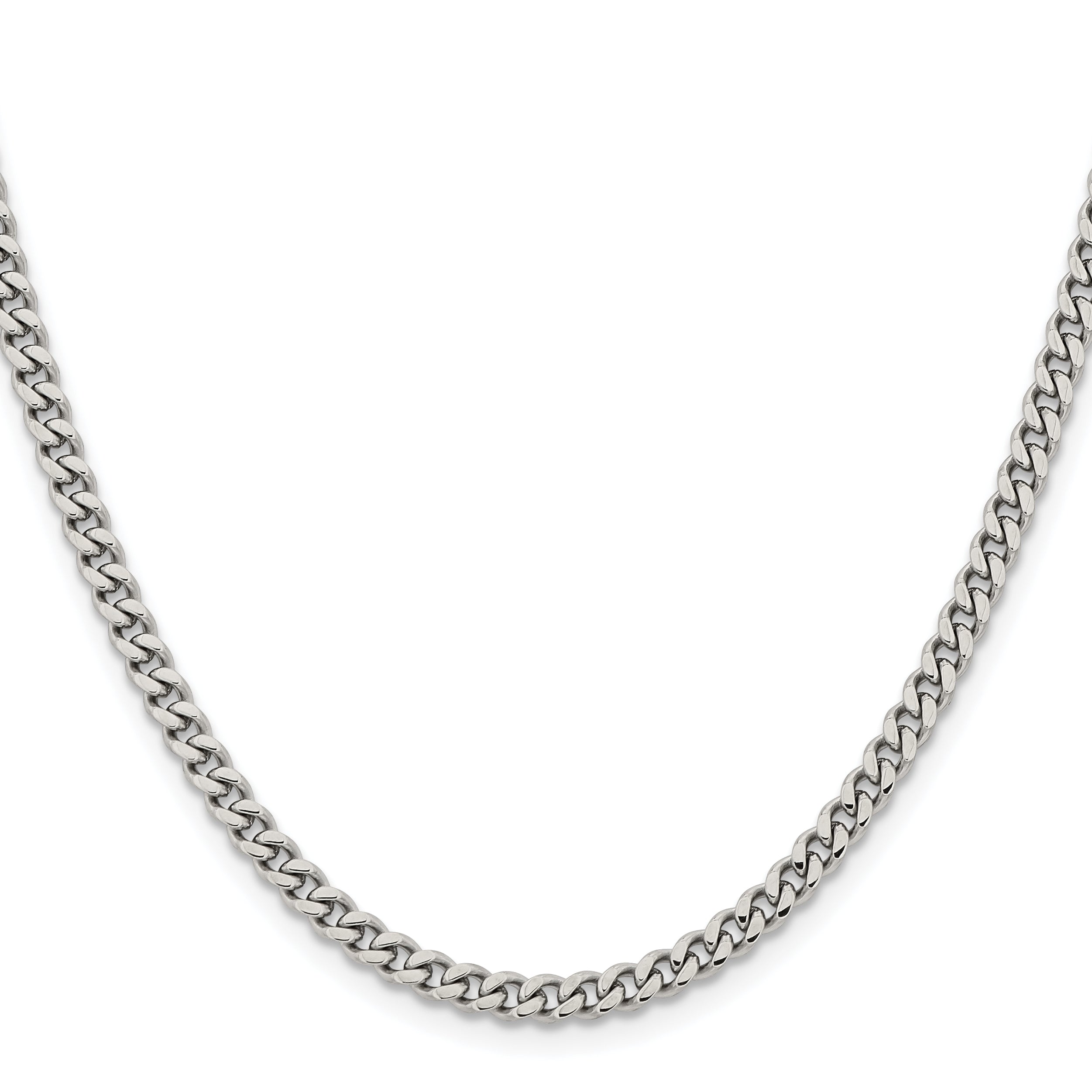 Stainless Steel Chisel Polished 4mm 18 Inch Curb Chain