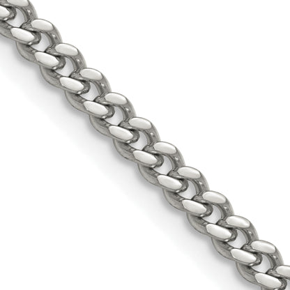 Stainless Steel Chisel Polished 4mm 18 Inch Curb Chain