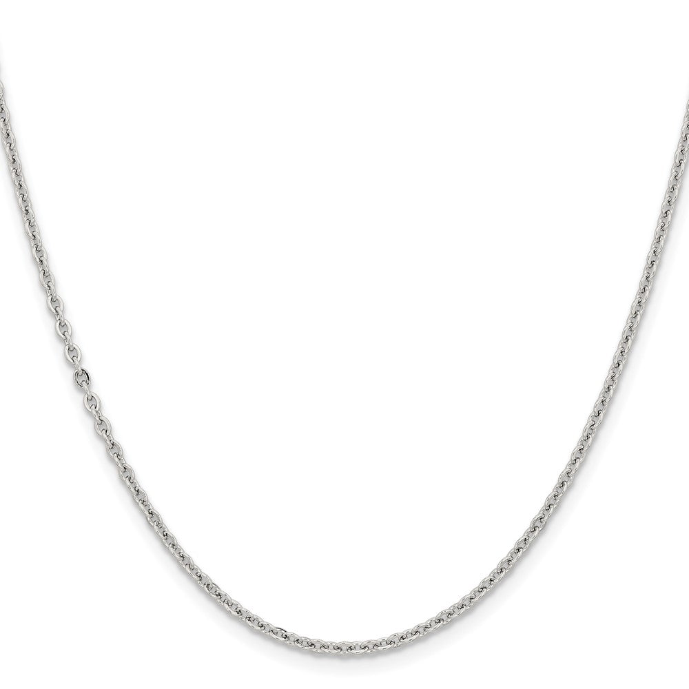 Stainless Steel Chisel Polished 2.3mm 20 Inch Cable Chain Necklace