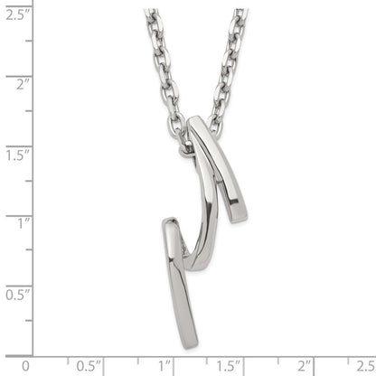 Stainless Steel Fancy Line Design Necklace