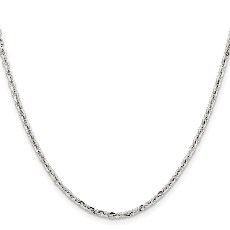 Stainless Steel Chisel Polished 2.7mm 24 Inch Cable Chain Necklace
