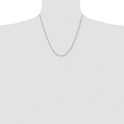 Stainless Steel Chisel Polished 3.4mm 20 Inch Cable Chain Necklace