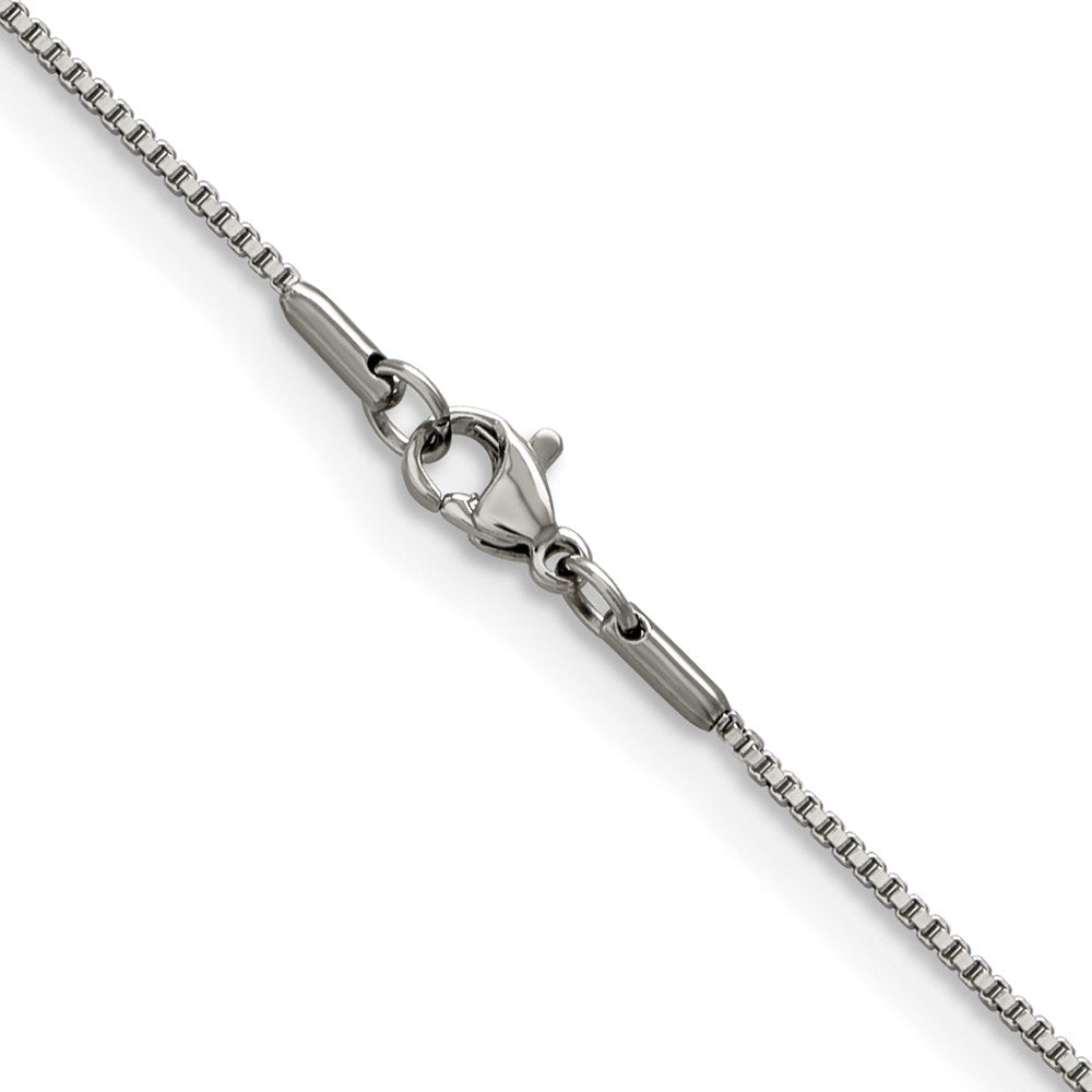 Stainless Steel Chisel Polished 1.2mm 20 Inch Box Chain Necklace