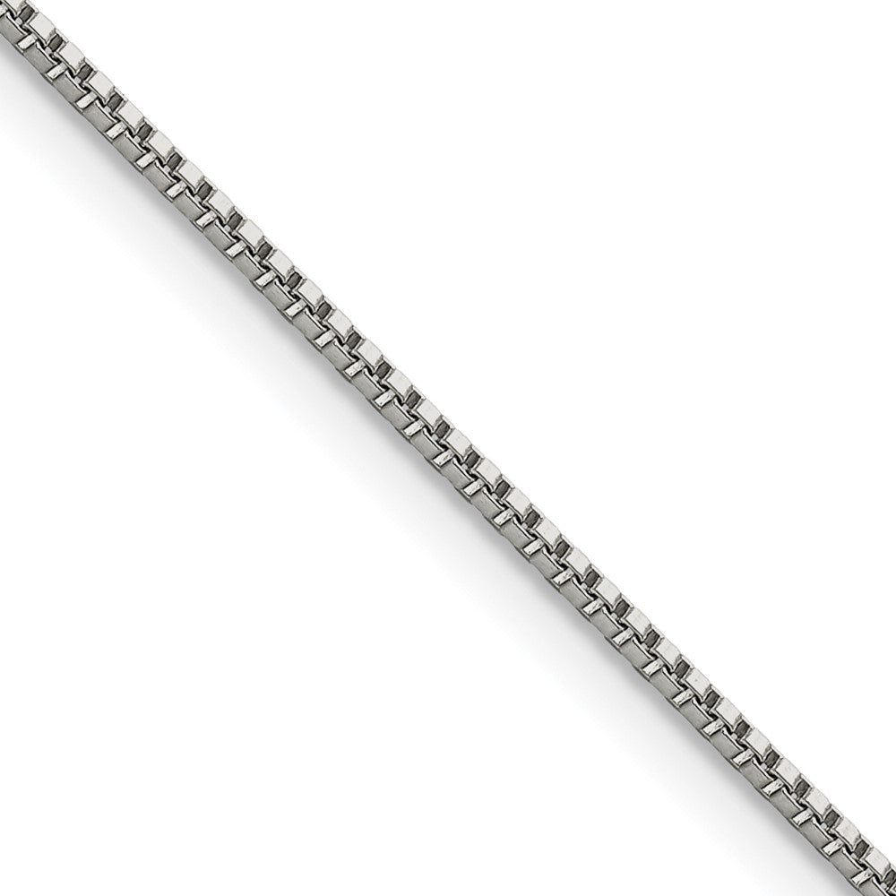 Stainless Steel Chisel Polished 1.2mm 20 Inch Box Chain Necklace