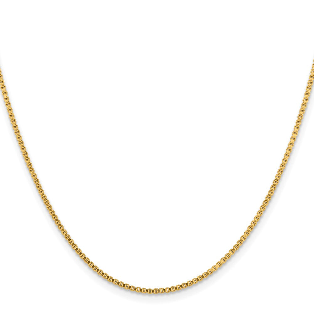 Stainless Steel Chisel Polished Yellow Ip-Plated 1.5mm Box Chain Necklace