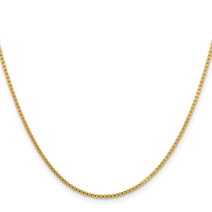 Stainless Steel Chisel Polished Yellow Ip-Plated 1.5mm Box Chain Necklace