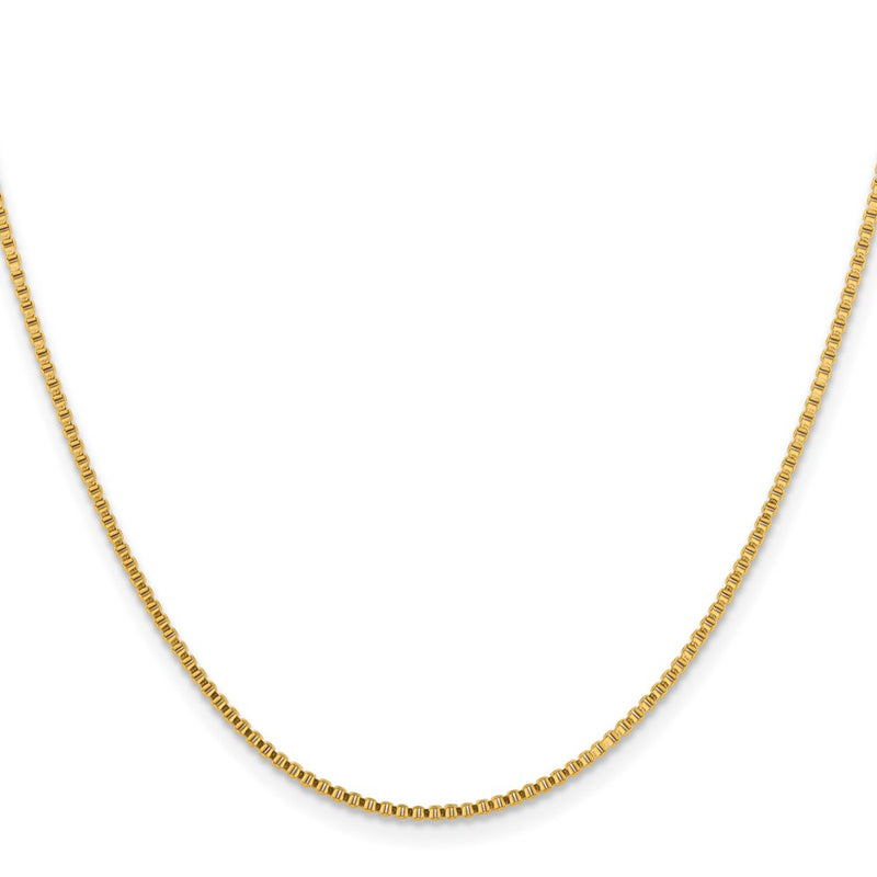 Stainless Steel Chisel Polished Yellow Ip-Plated 1.5mm 18 Inch Box Chain Necklace