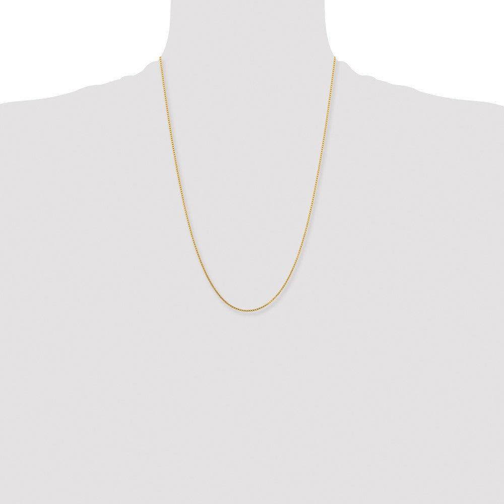 Stainless Steel Chisel Polished Yellow Ip-Plated 1.5mm Box Chain Necklace