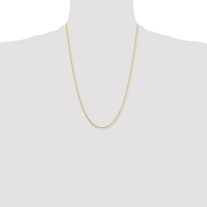 Stainless Steel Chisel Polished Yellow Ip-Plated 1.5mm Box Chain Necklace