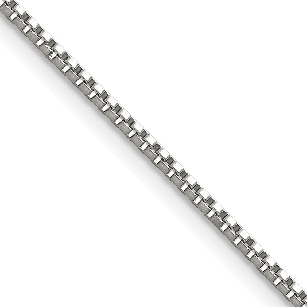 Stainless Steel Chisel Polished 1.5mm Box Chain Necklace