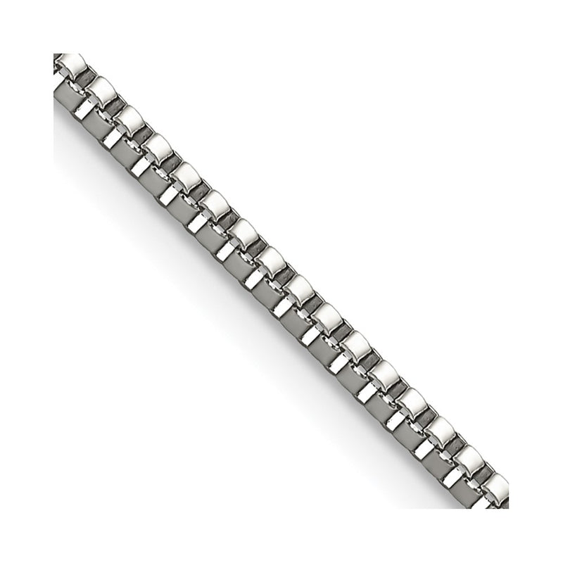 Stainless Steel Chisel Polished 2mm 24 Inch Box Chain Necklace