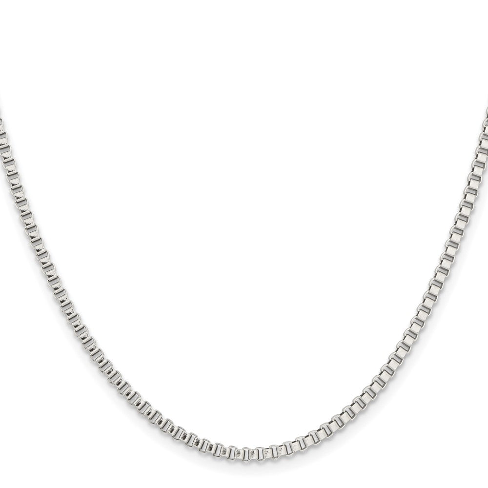Stainless Steel Chisel Polished 2.4mm 20 Inch Box Chain Necklace