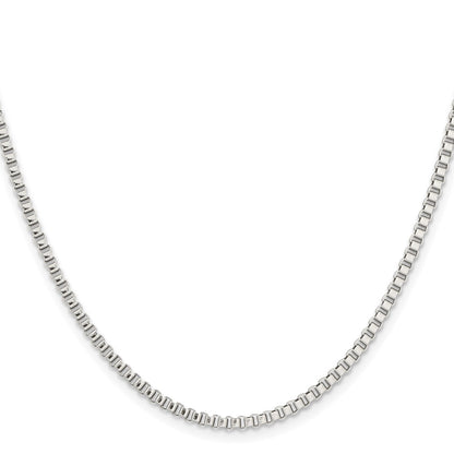 Stainless Steel Chisel Polished 2.4mm 20 Inch Box Chain Necklace