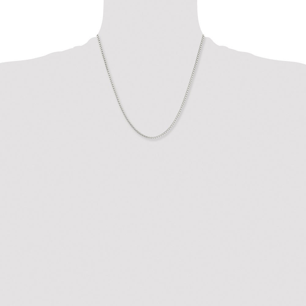 Stainless Steel Chisel Polished 2.4mm 20 Inch Box Chain Necklace