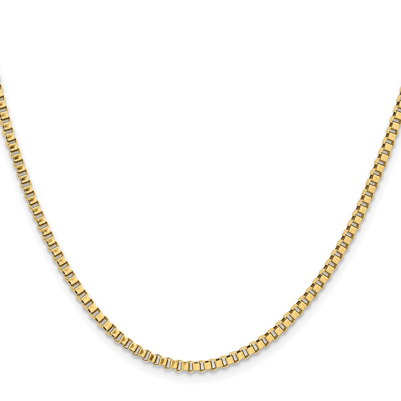 Stainless Steel Chisel Polished Yellow Ip-Plated 2.4mm 24 Inch Box Chain Necklace