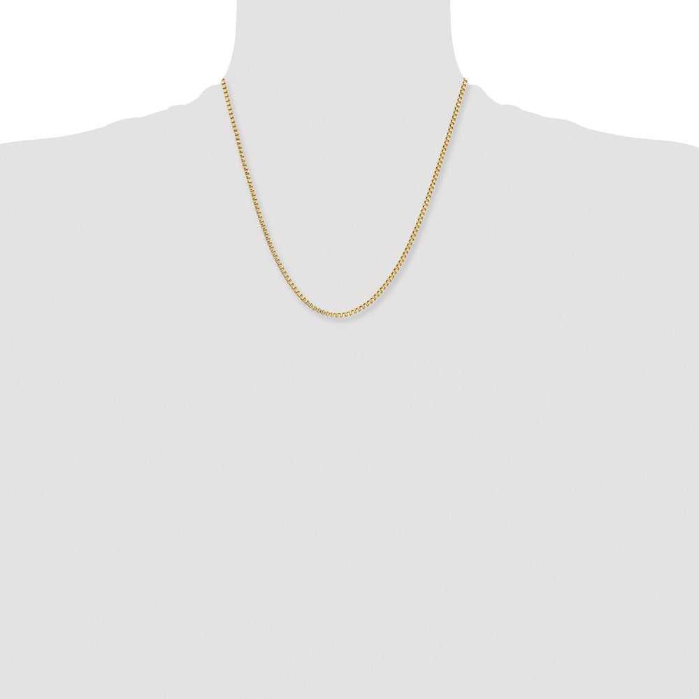 Stainless Steel Chisel Polished Yellow Ip-Plated 2.4mm 20 Inch Box Chain Necklace