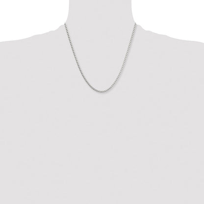 Stainless Steel Chisel Polished 3.2mm 20 Inch Box Chain Necklace