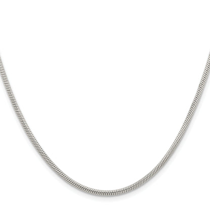 Stainless Steel Chisel Polished 2.4mm 30 Inch Snake Chain