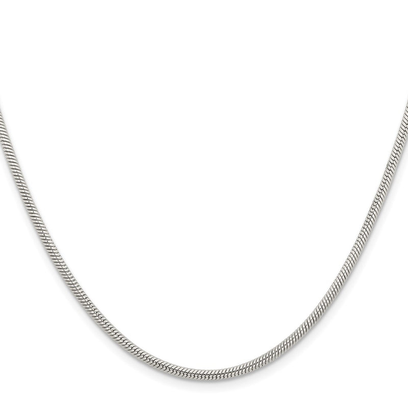 Stainless Steel Chisel Polished 2.4mm 24 Inch Snake Chain Necklace