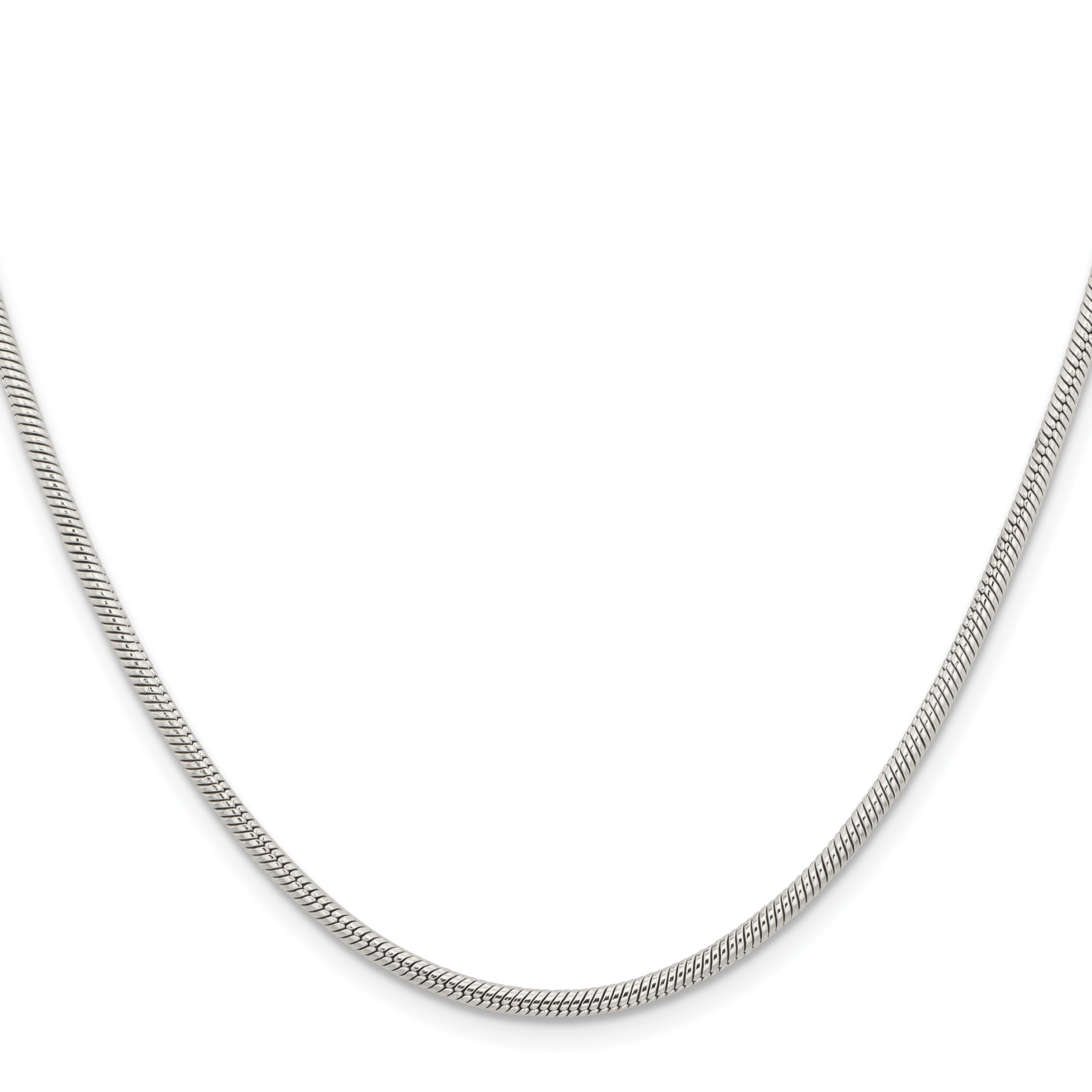 Stainless Steel Chisel Polished 2.4mm 24 Inch Snake Chain