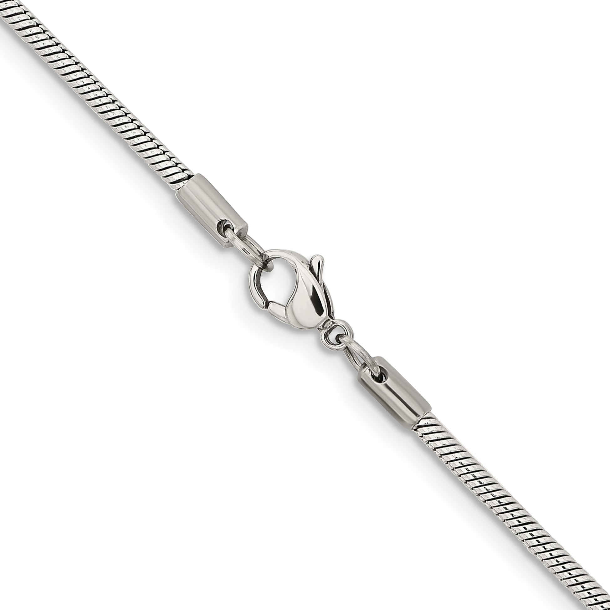 Stainless Steel Chisel Polished 2.4mm 22 Inch Snake Chain