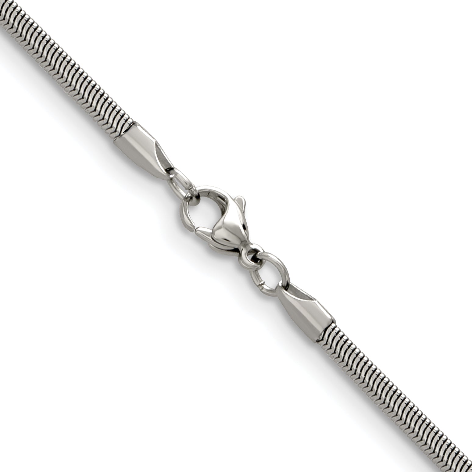 Stainless Steel Chisel Polished 4.2mm 24 Inch Flat Snake Chain