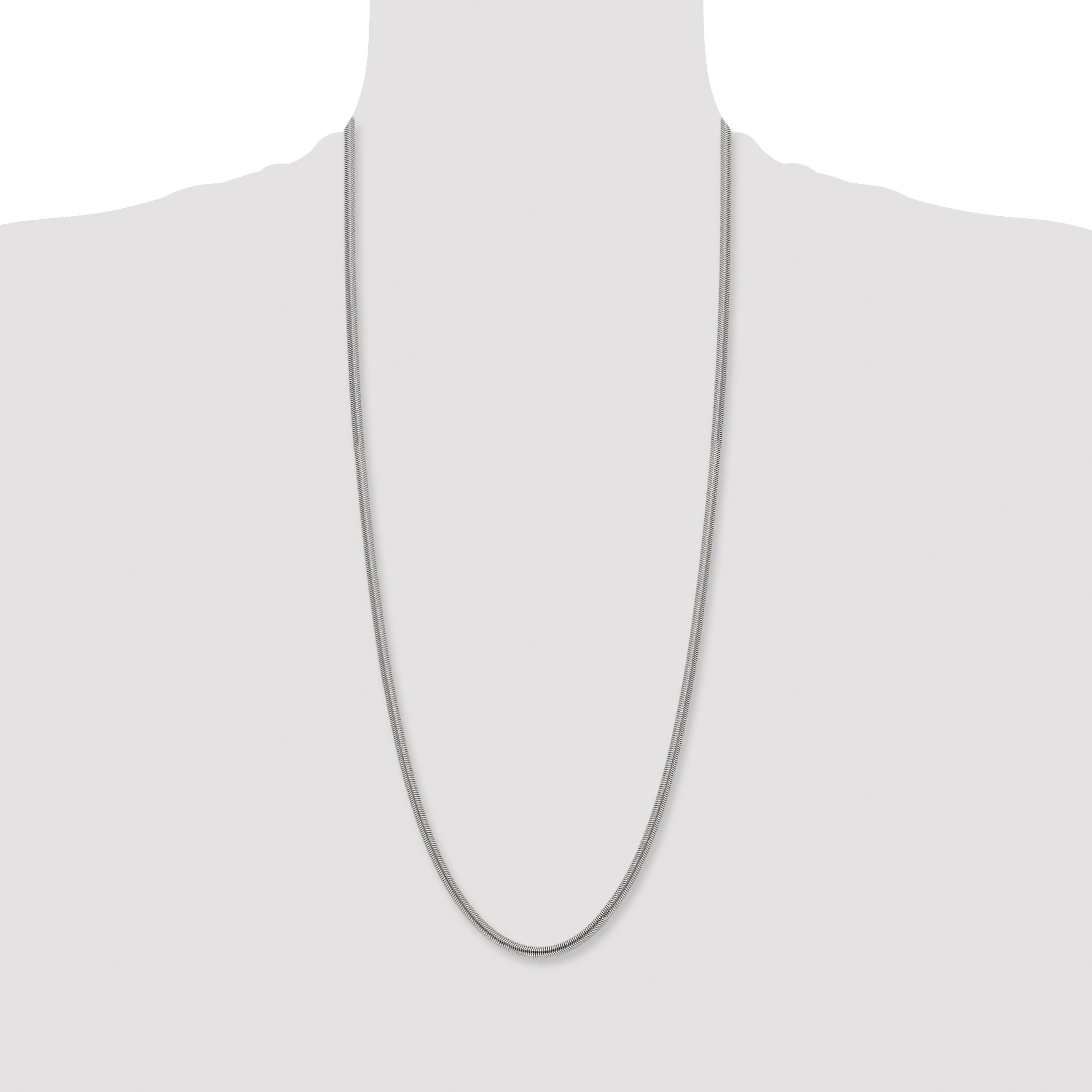 Stainless Steel Chisel Polished 4.2mm 30 Inch Flat Snake Chain