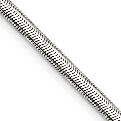 Stainless Steel Chisel Polished 4.2mm 30 Inch Flat Snake Chain