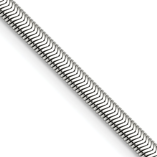 Stainless Steel Chisel Polished 4.2mm 30 Inch Flat Snake Chain