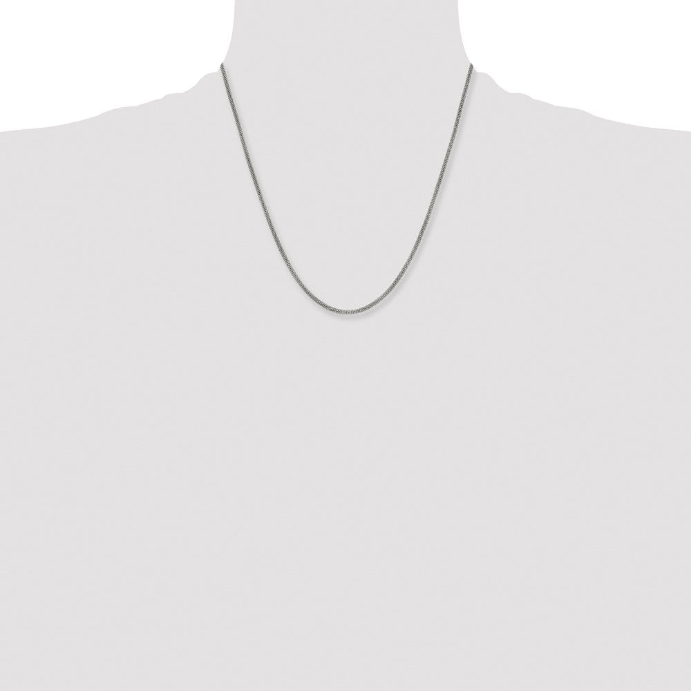 Stainless Steel Chisel Polished 2.5mm 20 Inch Bismark Chain Necklace