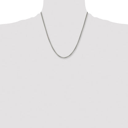 Stainless Steel Chisel Polished 3.2mm 20 Inch Bismark Chain Necklace